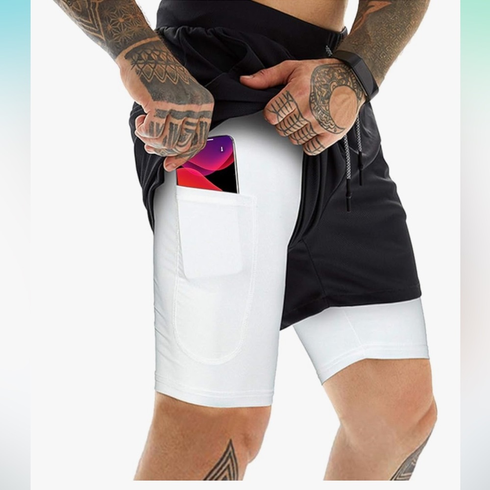 NWT Men's Black and White Shorts size XL